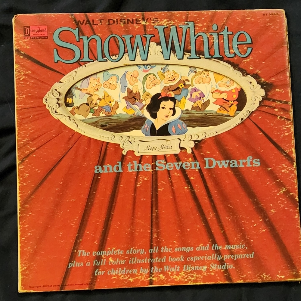1962 Disneyland Snow White and the Seven Dwarfs Vinyl Record